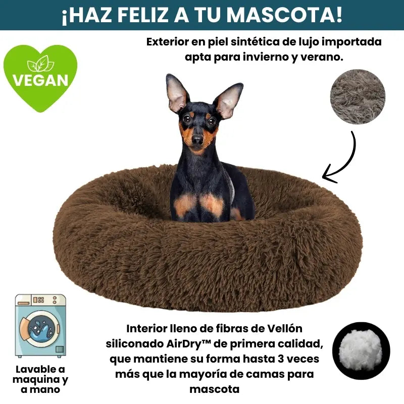 Cama Original Antiestrés Para Perros Mascotikos™ + Almohadita De Regalo 🎁